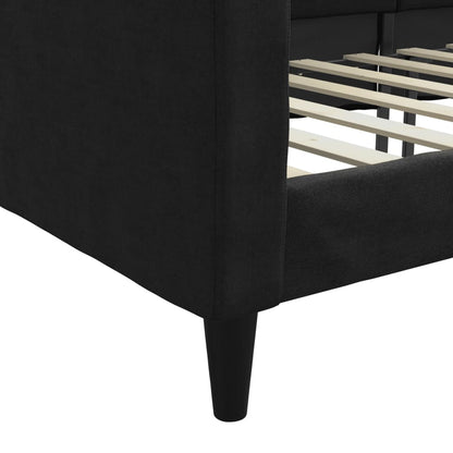 Sofá-cama 80x200 cm tecido preto