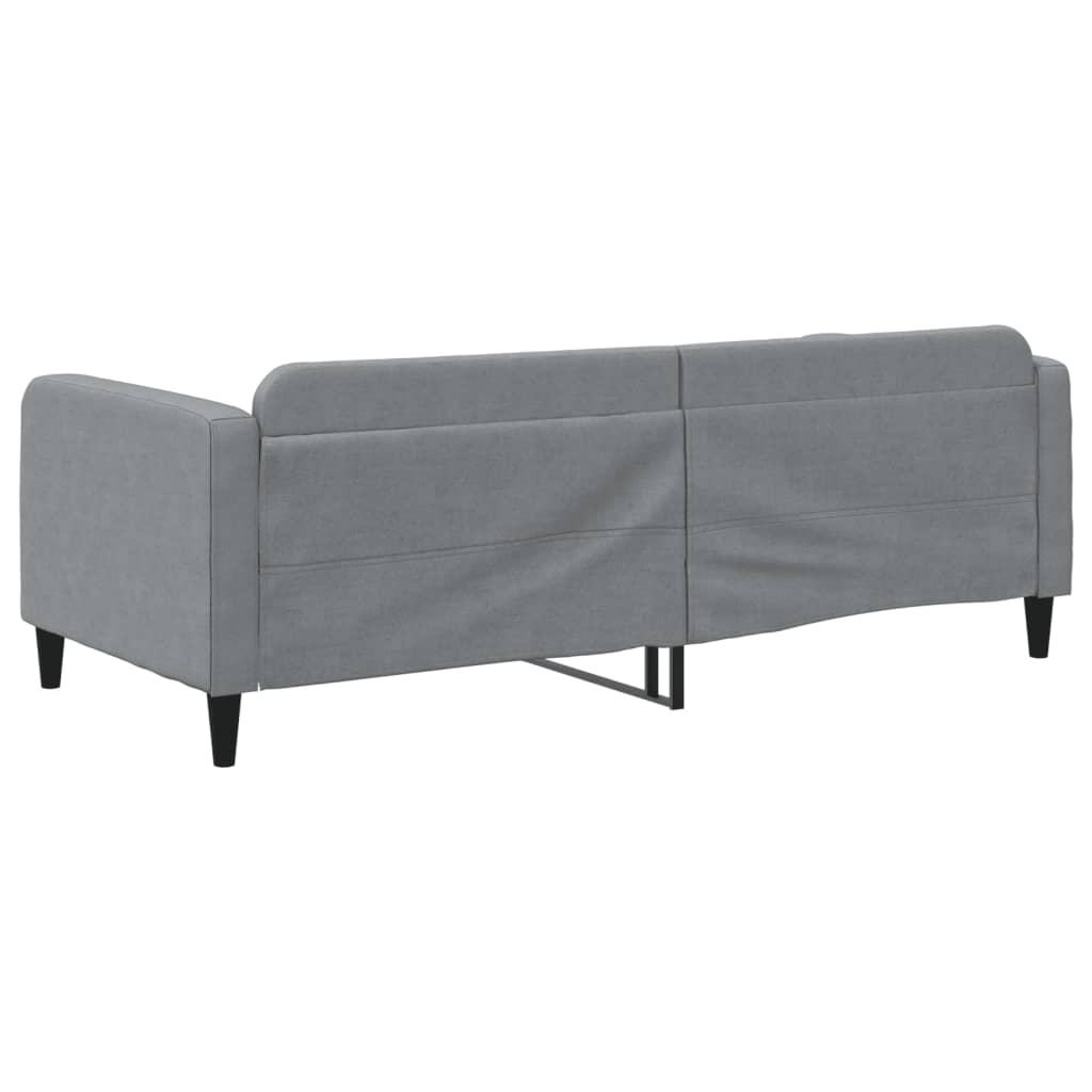 Sofá-cama 90x200 cm tecido cinzento-claro