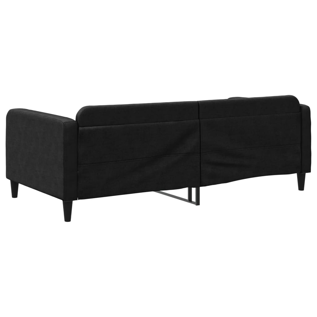 Sofá-cama 100x200 cm tecido preto