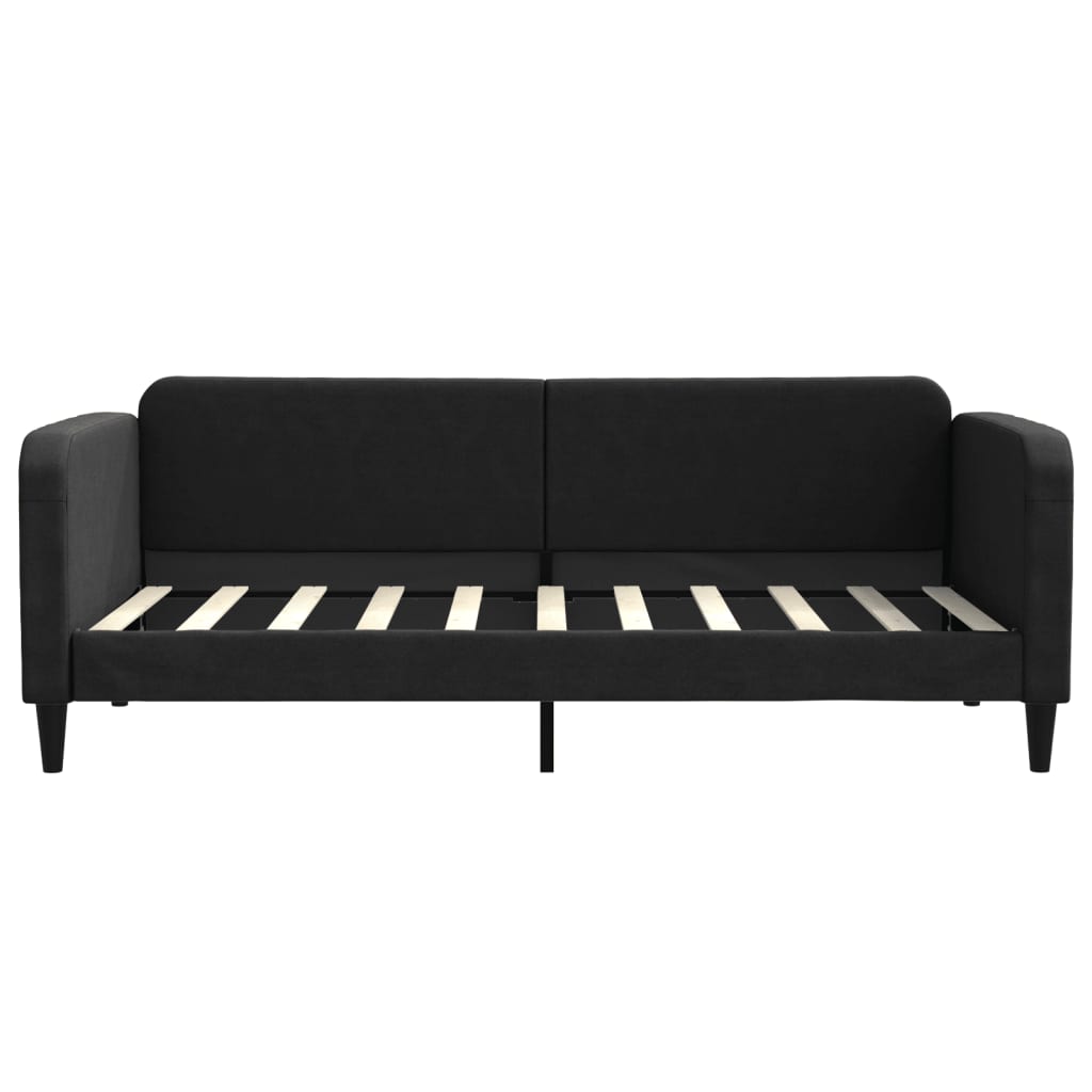 Sofá-cama 90x190 cm tecido preto