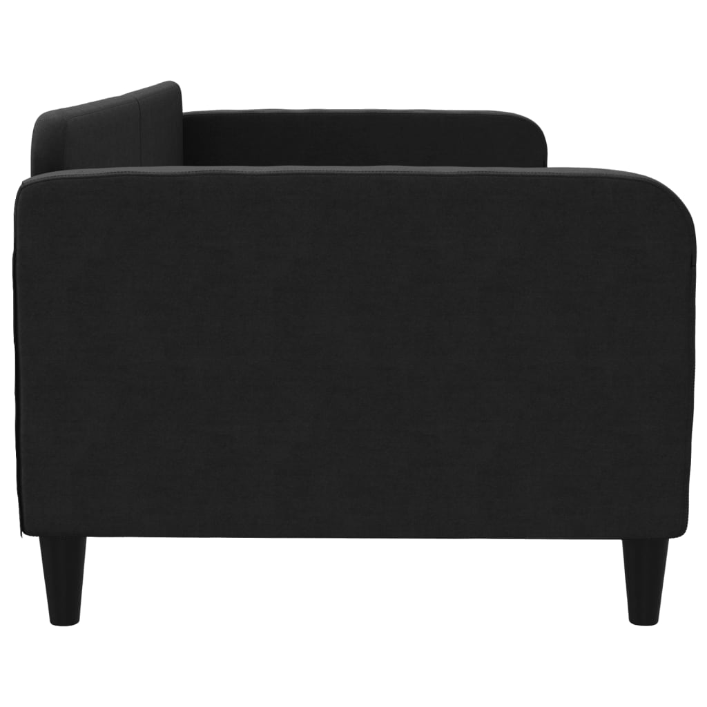 Sofá-cama 90x190 cm tecido preto