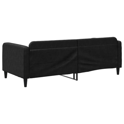 Sofá-cama 90x190 cm tecido preto