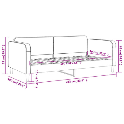 Sofá-cama 90x190 cm tecido preto