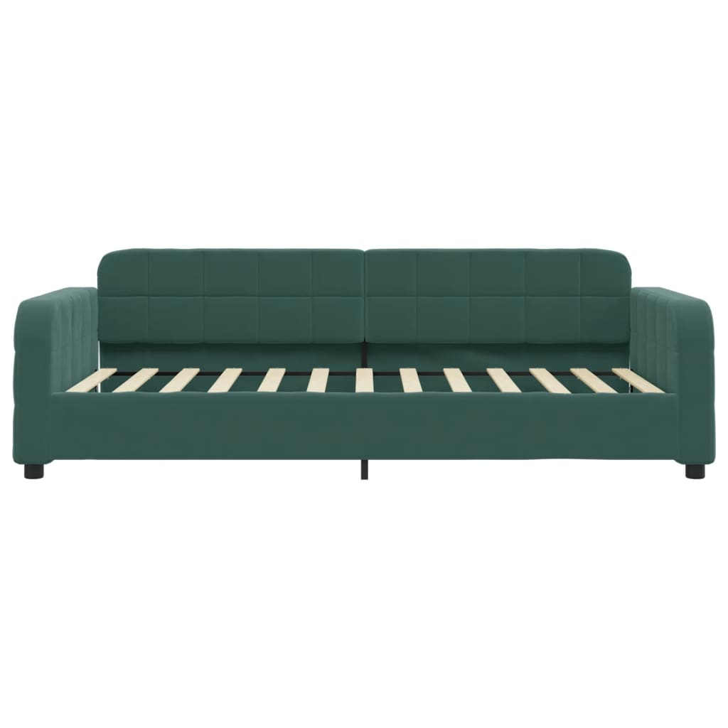 Sofá-cama 80x200 cm veludo verde-escuro