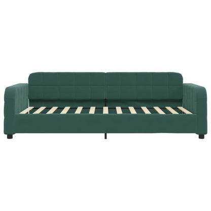 Sofá-cama 80x200 cm veludo verde-escuro