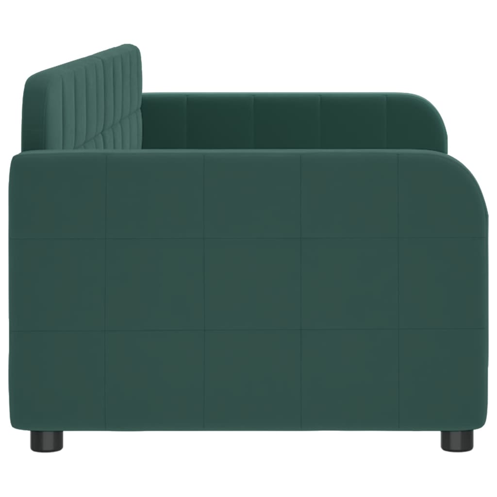 Sofá-cama 80x200 cm veludo verde-escuro