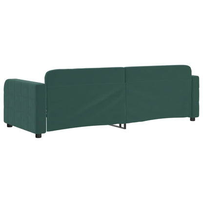 Sofá-cama 80x200 cm veludo verde-escuro