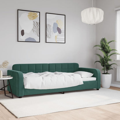 Sofá-cama 80x200 cm veludo verde-escuro