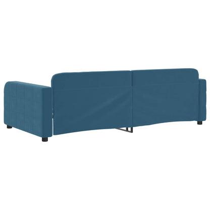 Sofá-cama 90x200 cm veludo azul