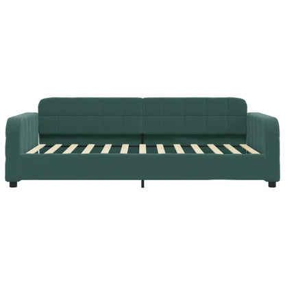 Sofá-cama 90x200 cm veludo verde-escuro