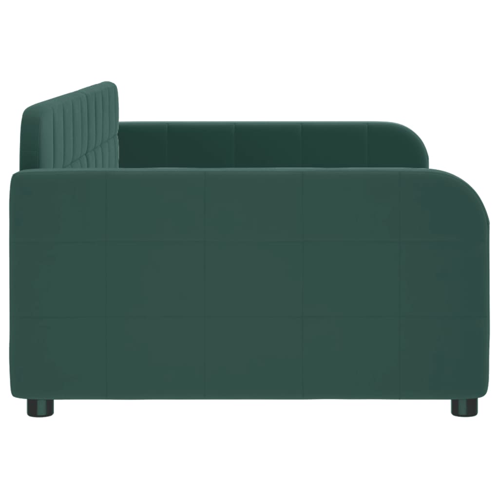 Sofá-cama 90x200 cm veludo verde-escuro