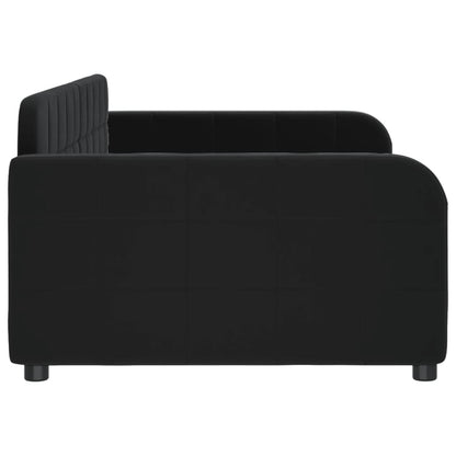 Sofá-cama 90x200 cm veludo preto