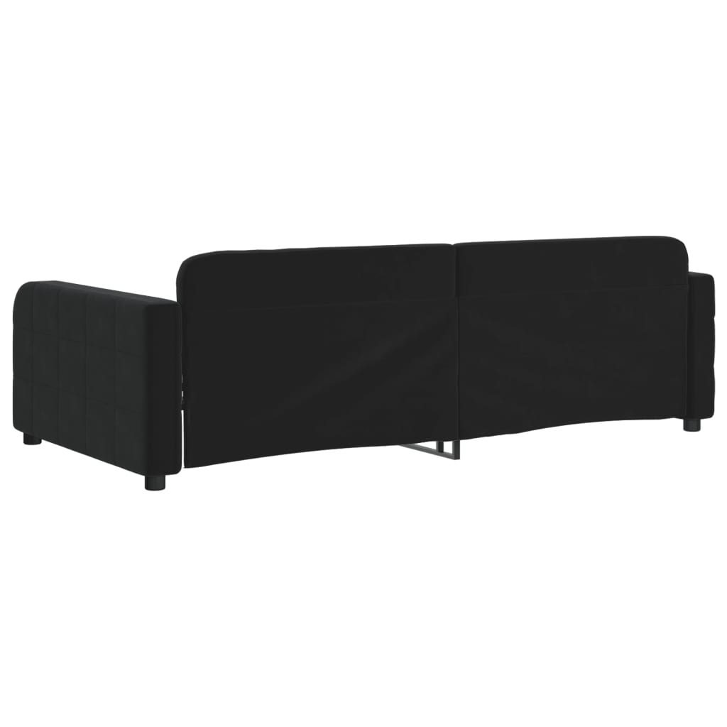 Sofá-cama 90x200 cm veludo preto