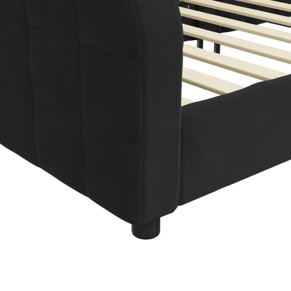 Sofá-cama 90x200 cm veludo preto