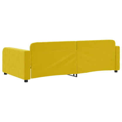 Sofá-cama 90x200 cm veludo amarelo