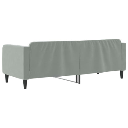 Sofá-cama 80x200 cm veludo cinzento-claro