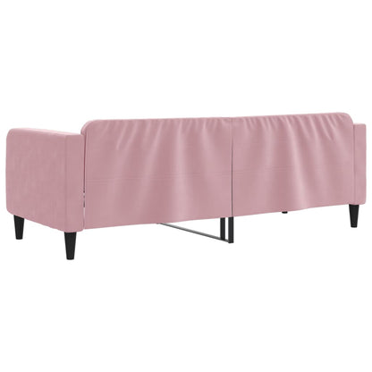 Sofá-cama 80x200 cm veludo rosa