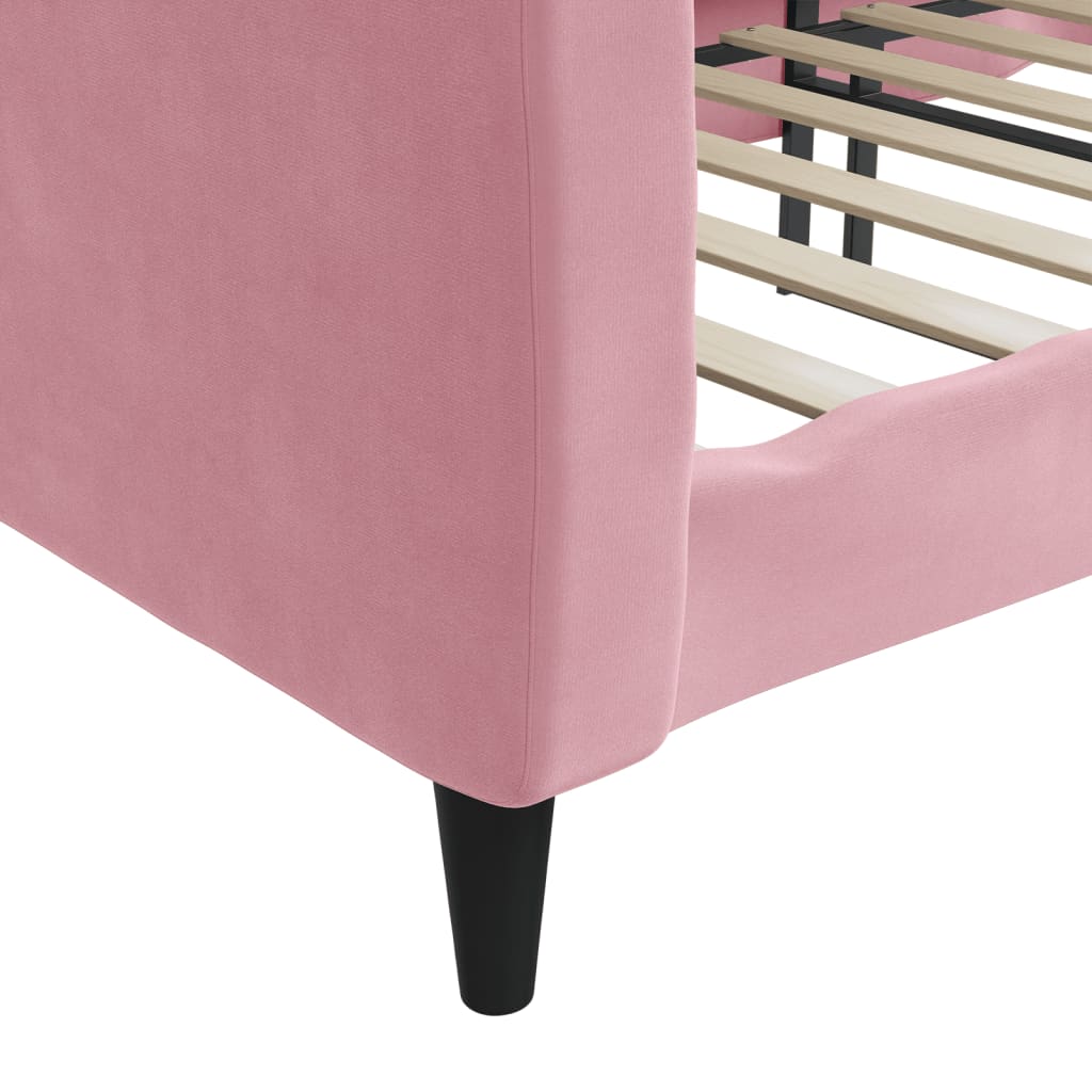 Sofá-cama 80x200 cm veludo rosa