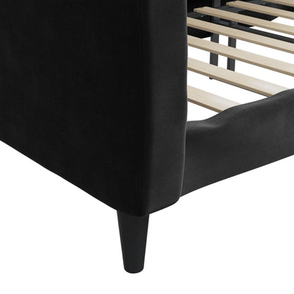 Sofá-cama 80x200 cm veludo preto