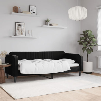 Sofá-cama 80x200 cm veludo preto