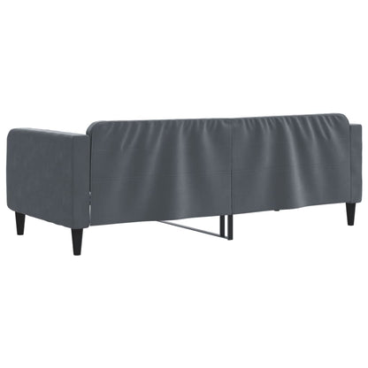 Sofá-cama 90x200 cm veludo cinzento-escuro