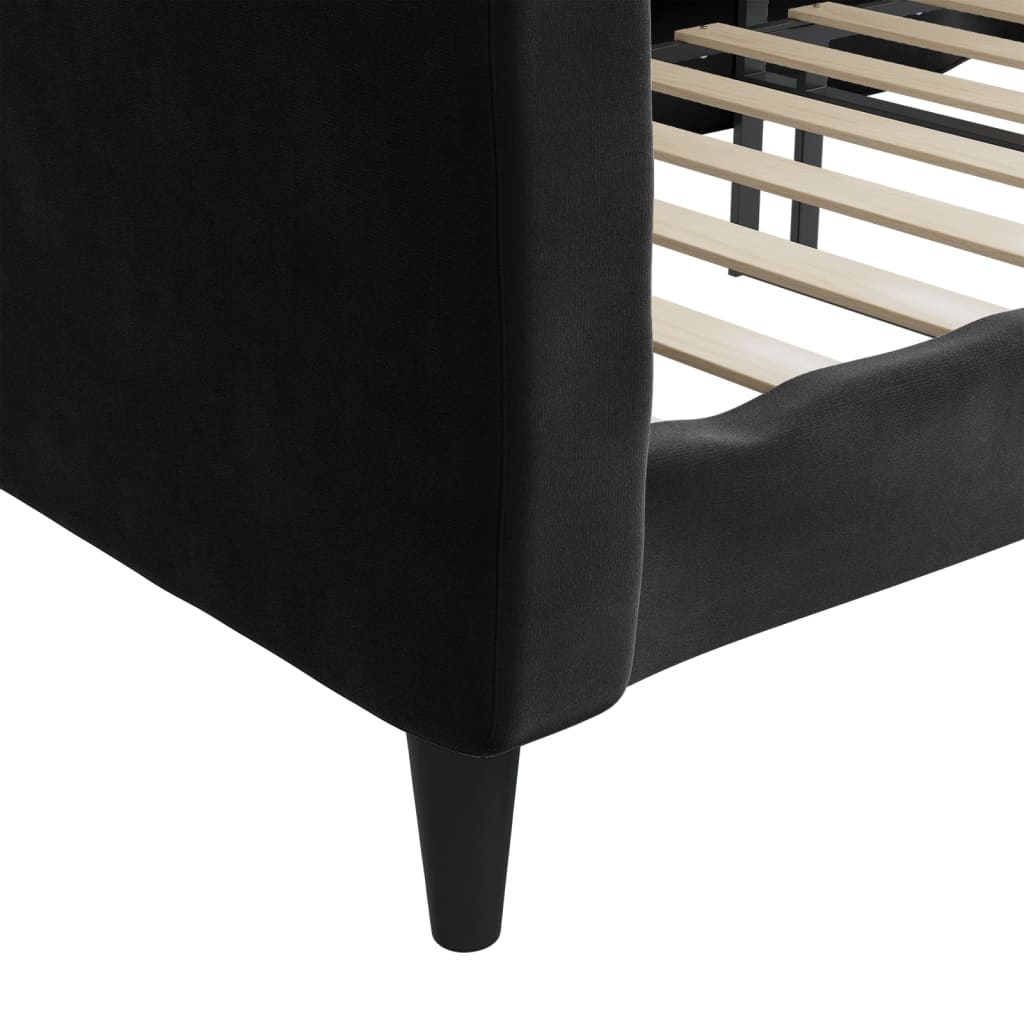 Sofá-cama 90x200 cm veludo preto