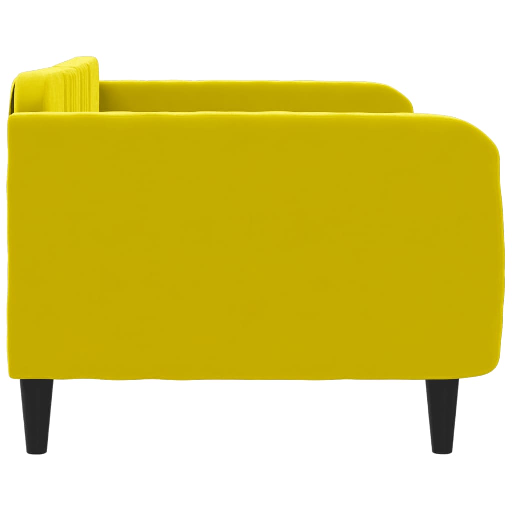 Sofá-cama 90x200 cm veludo amarelo