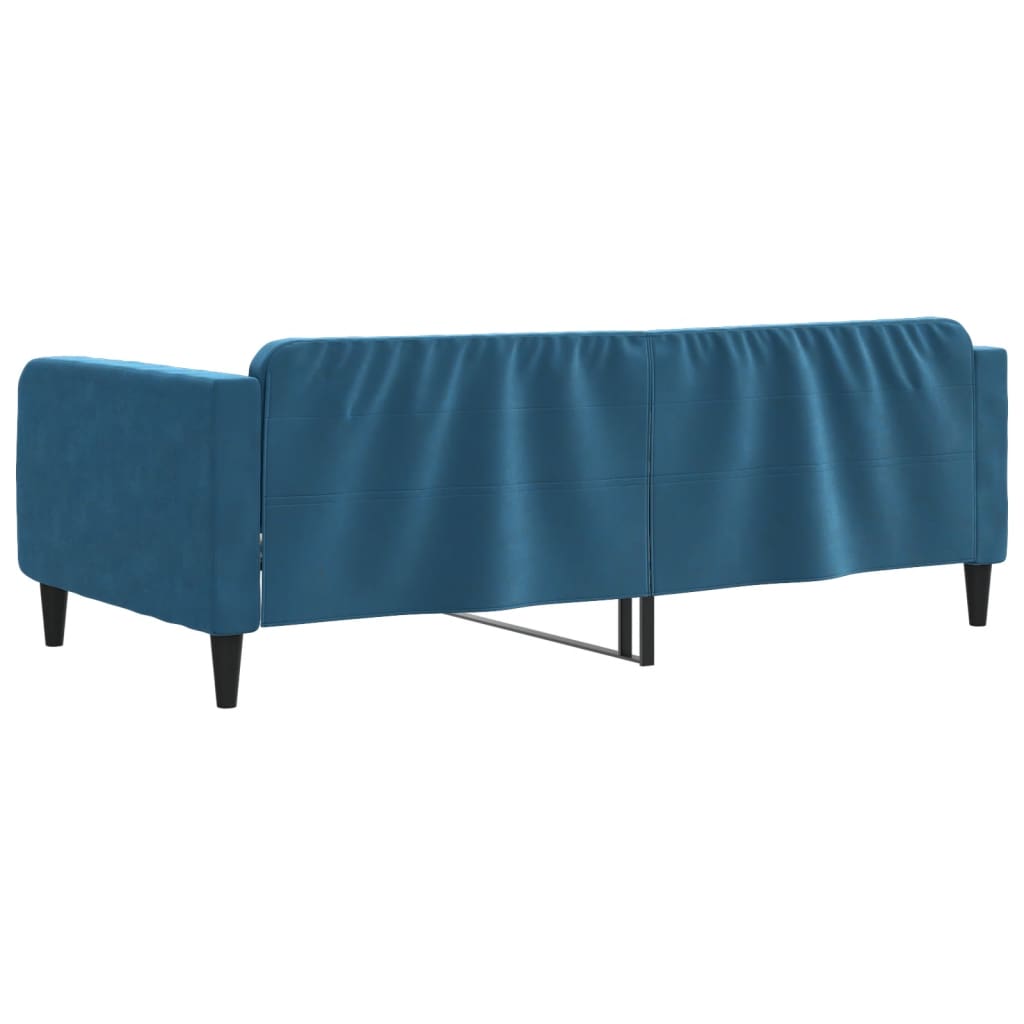 Sofá-cama 100x200 cm veludo azul