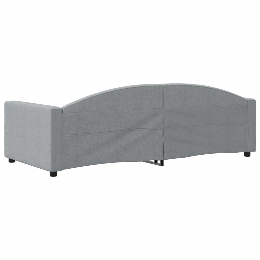 Sofá-cama 90x200 cm tecido cinzento-claro