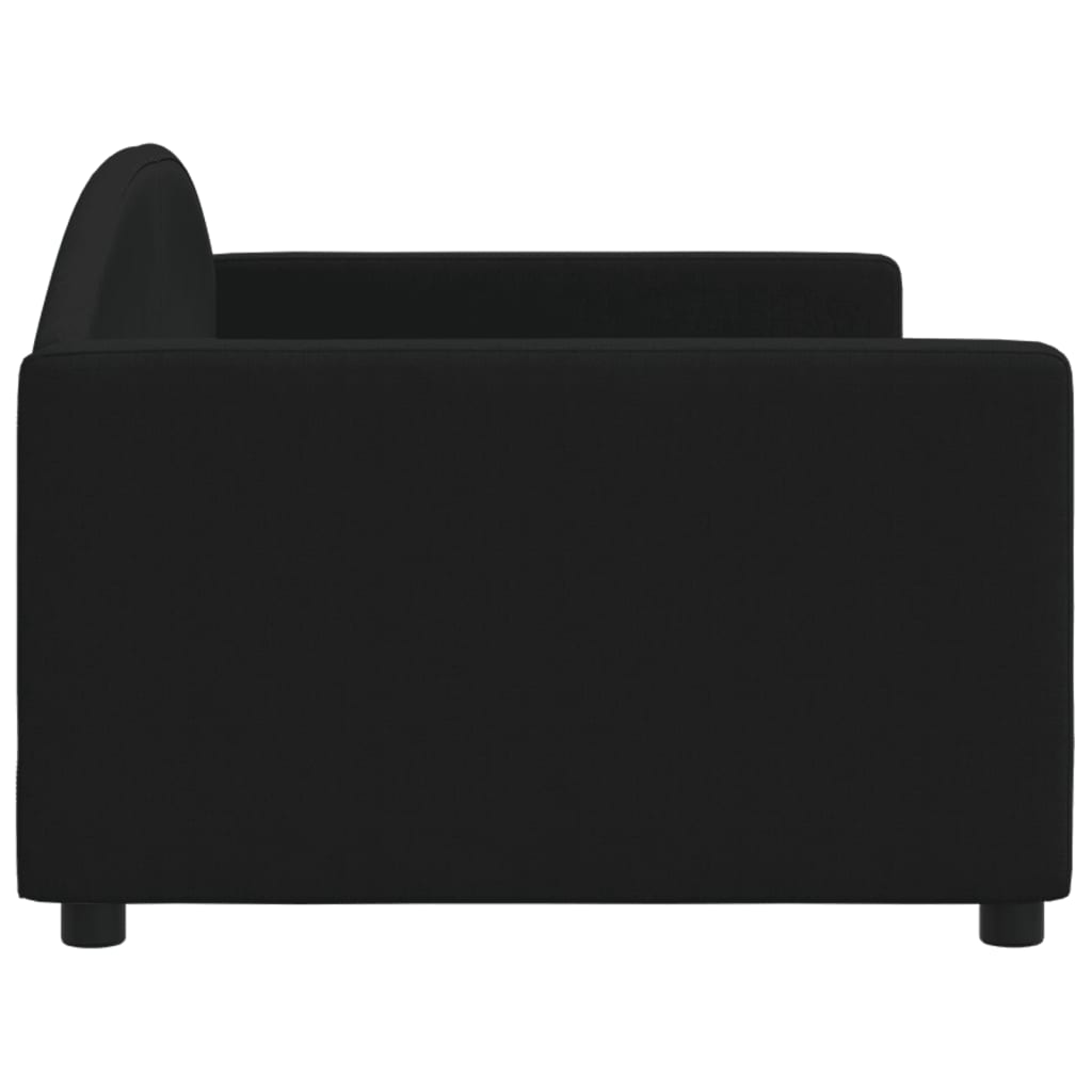 Sofá-cama 90x200 cm tecido preto