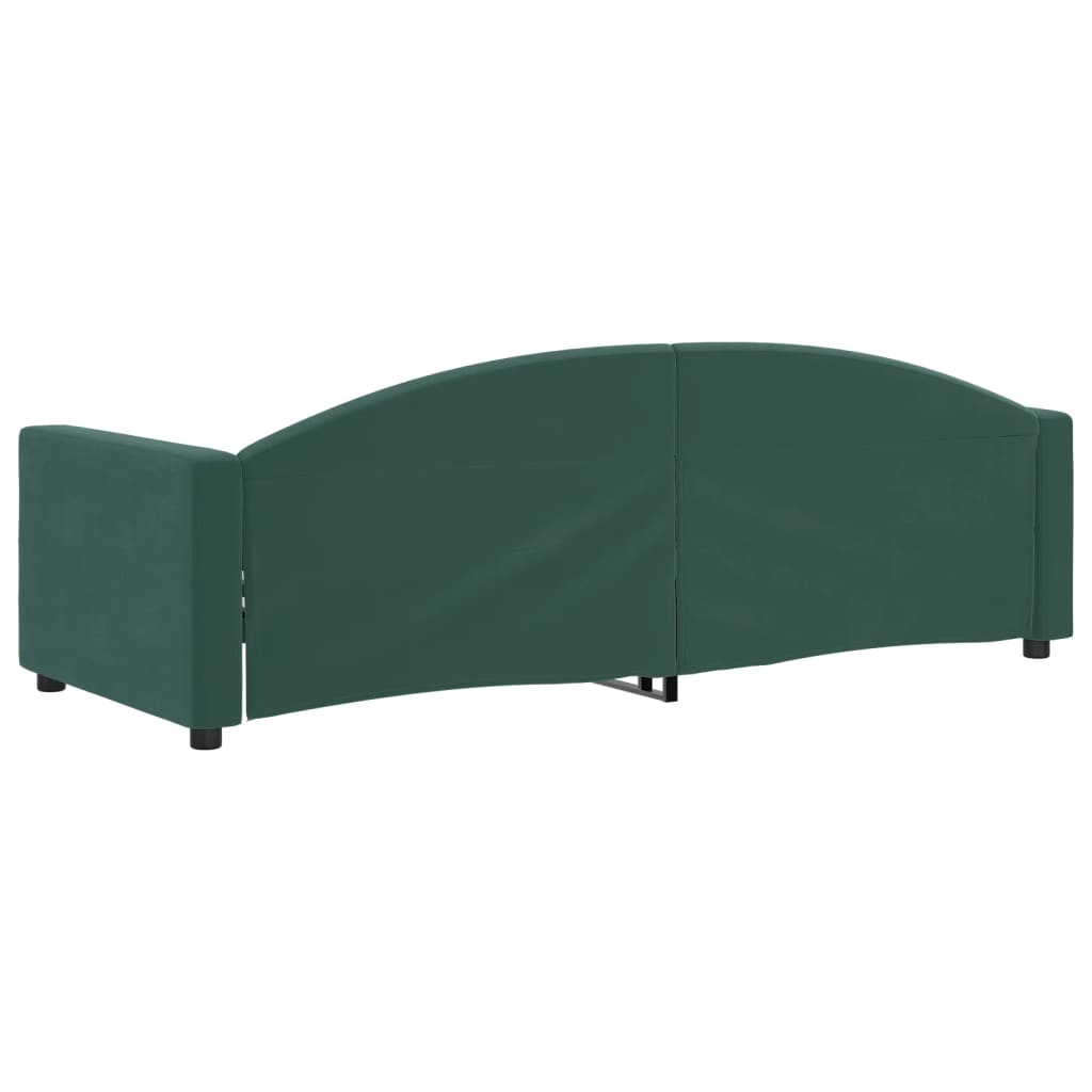 Sofá-cama 80x200 cm veludo verde-escuro