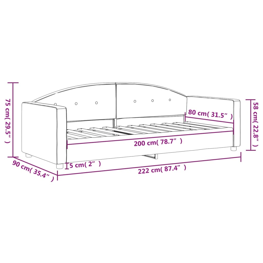 Sofá-cama 80x200 cm veludo verde-escuro