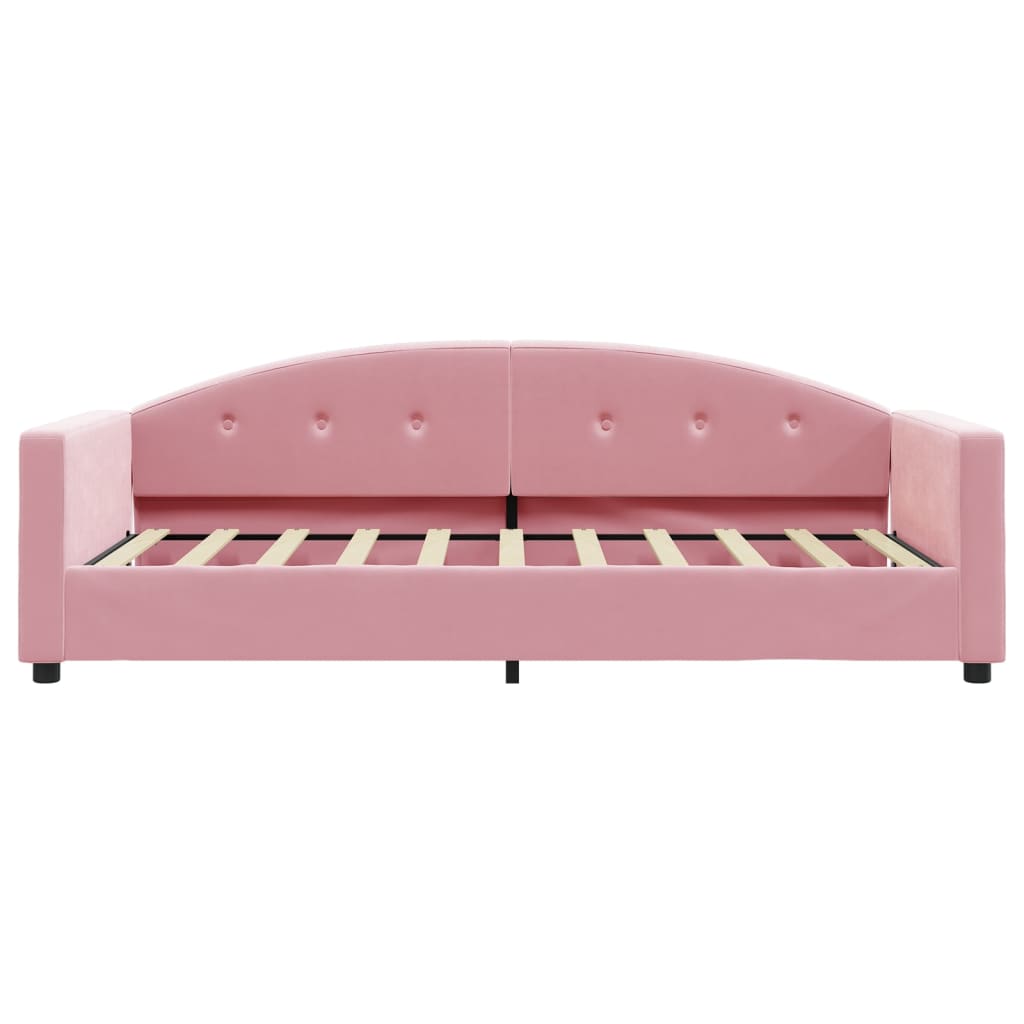 Sofá-cama 80x200 cm veludo rosa