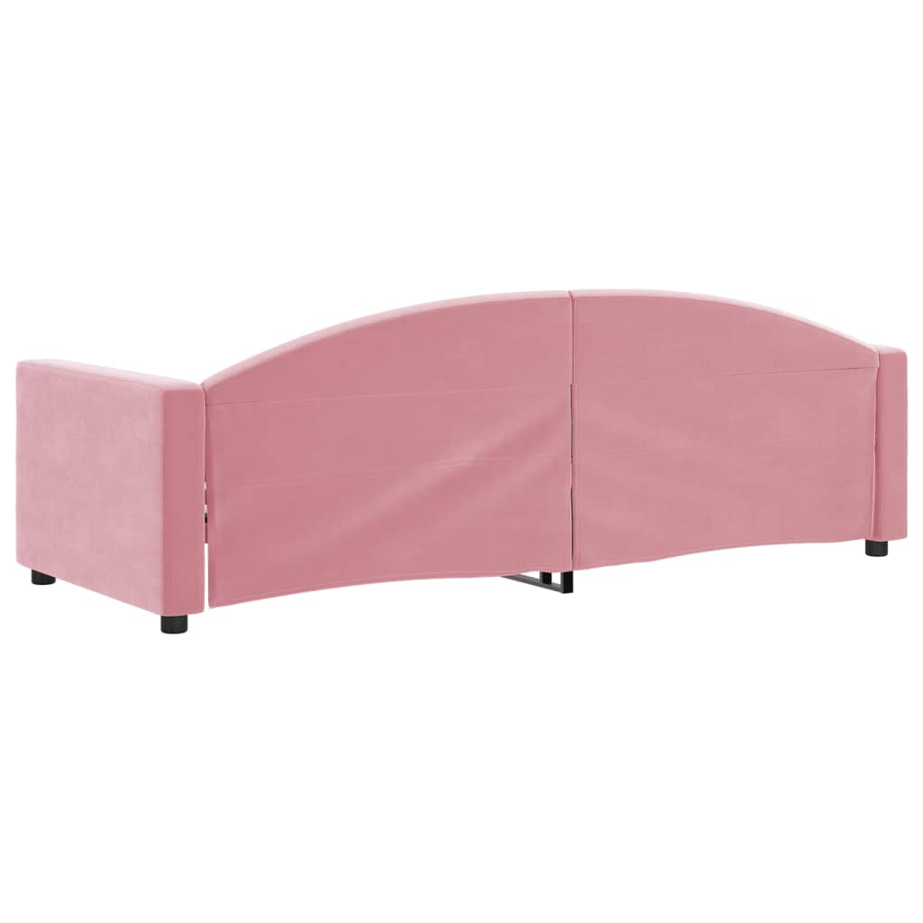 Sofá-cama 80x200 cm veludo rosa