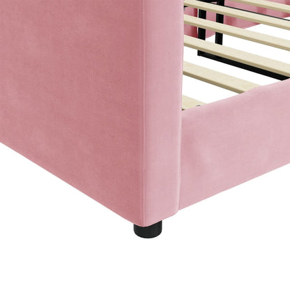 Sofá-cama 80x200 cm veludo rosa