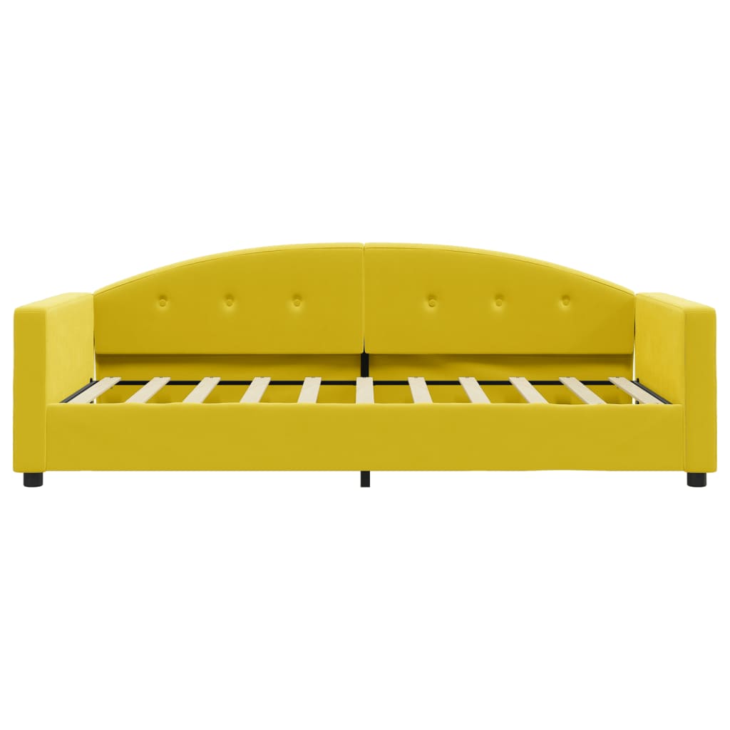 Sofá-cama 80x200 cm veludo amarelo