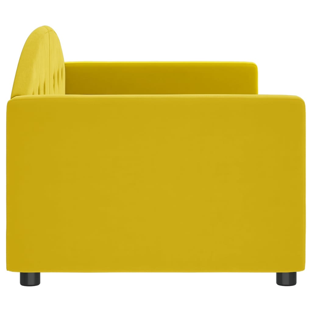 Sofá-cama 80x200 cm veludo amarelo