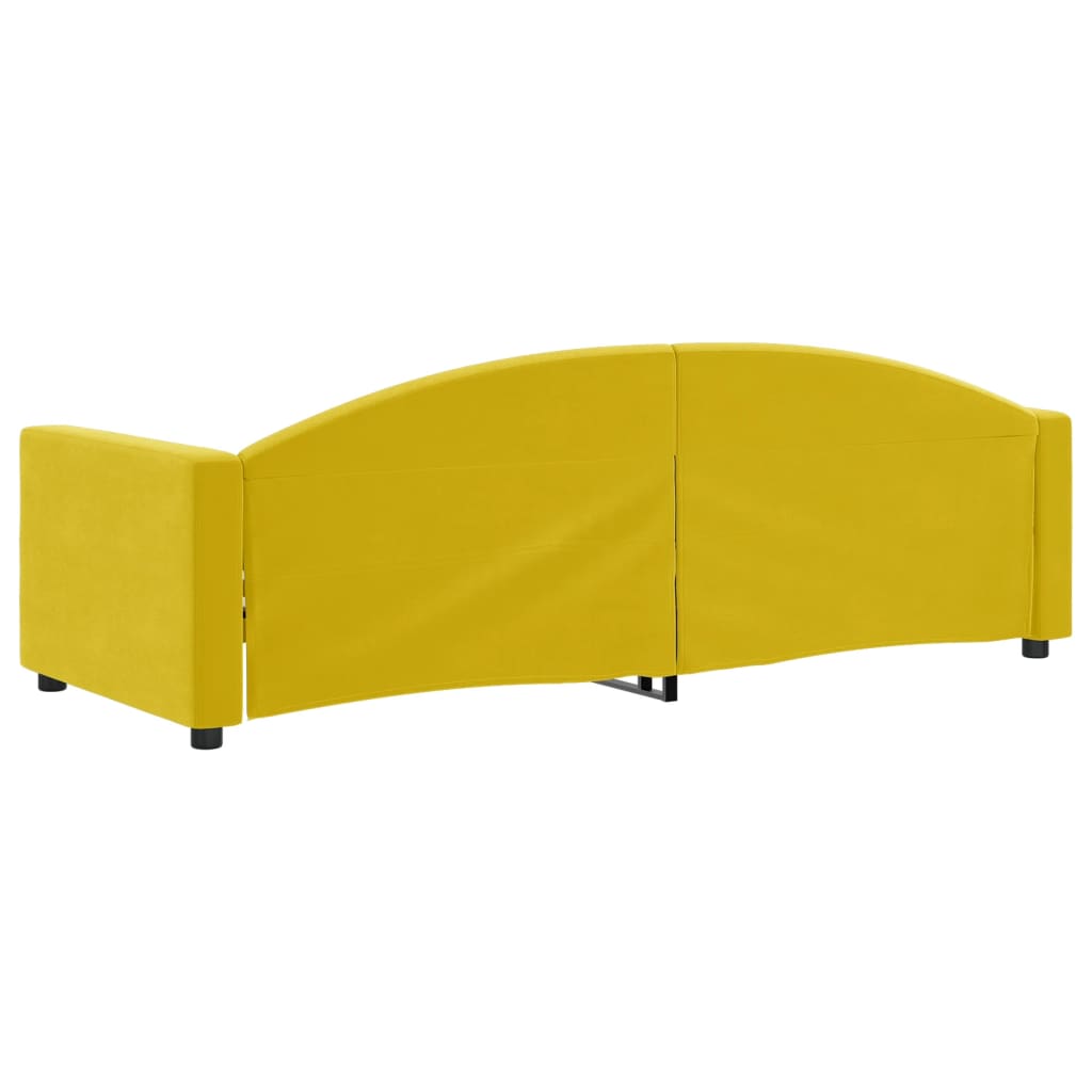 Sofá-cama 80x200 cm veludo amarelo