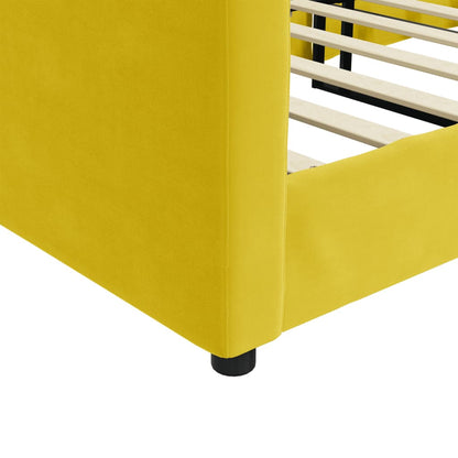 Sofá-cama 80x200 cm veludo amarelo