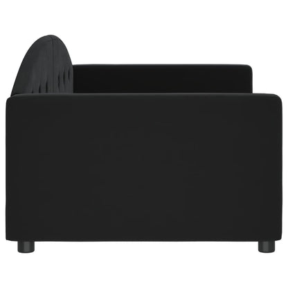 Sofá-cama 90x200 cm veludo preto