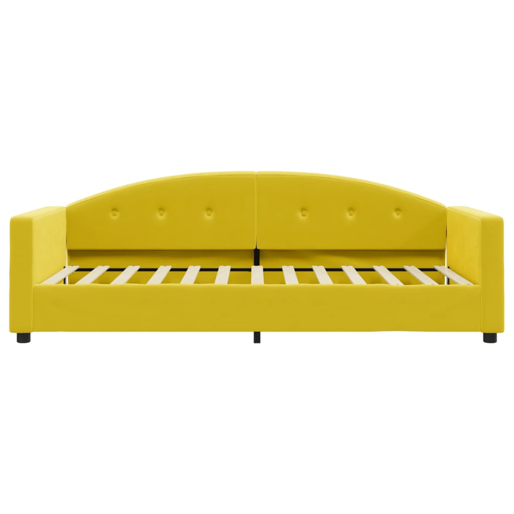 Sofá-cama 90x200 cm veludo amarelo