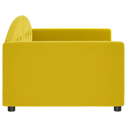 Sofá-cama 90x200 cm veludo amarelo