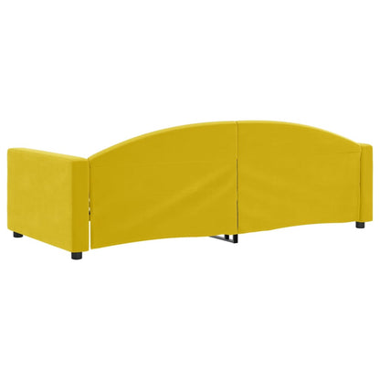 Sofá-cama 90x200 cm veludo amarelo