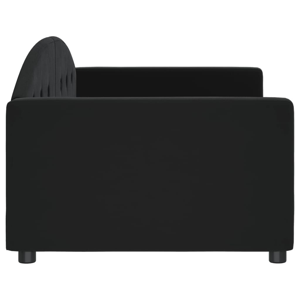 Sofá-cama 90x190 cm veludo preto