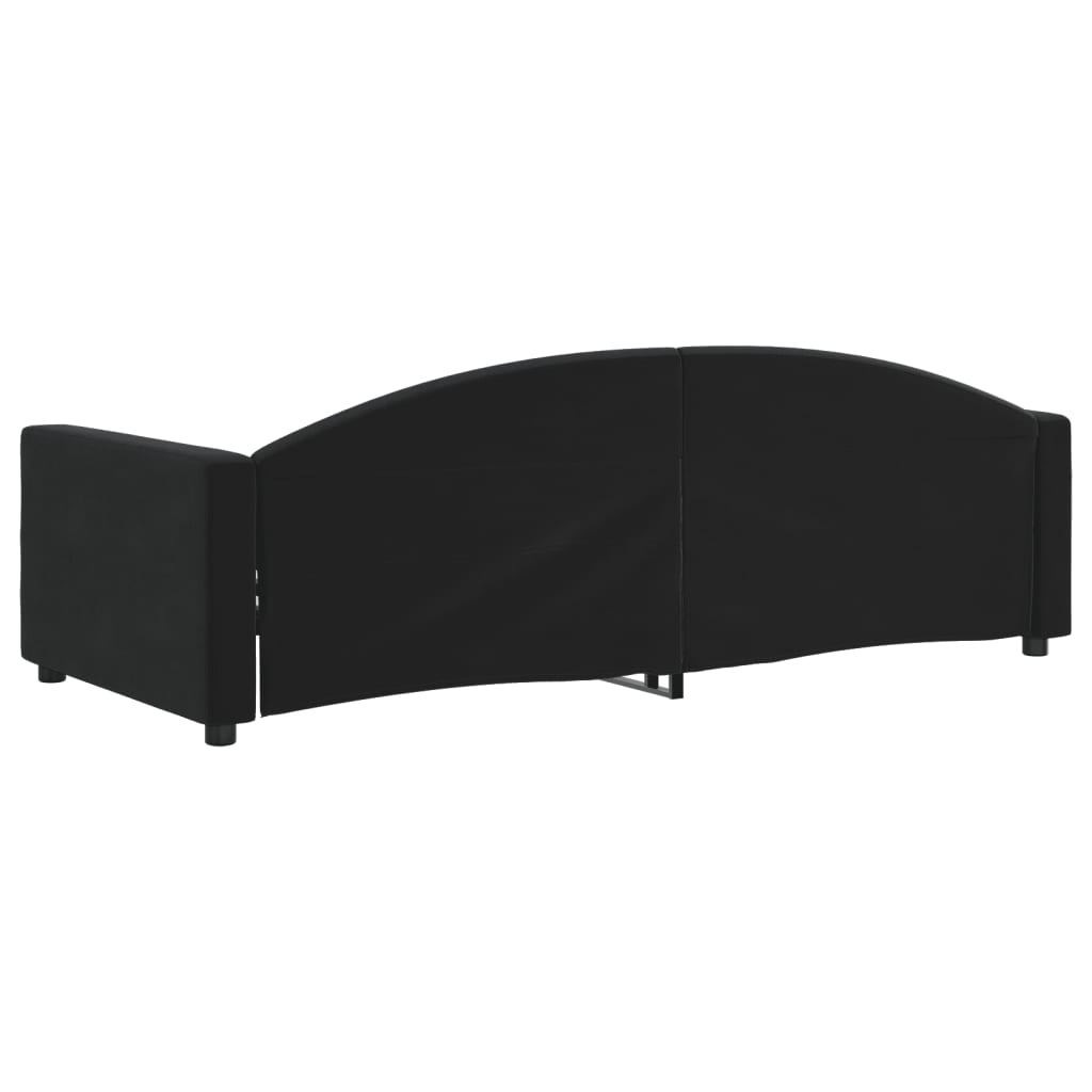 Sofá-cama 90x190 cm veludo preto