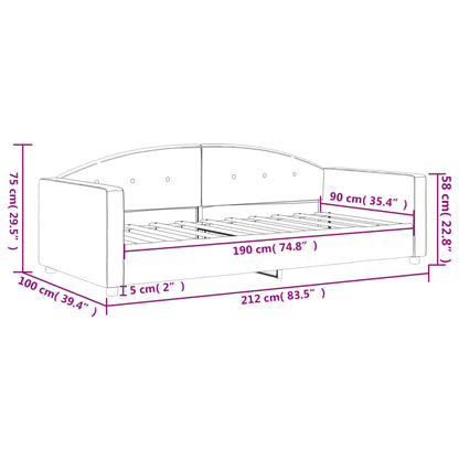 Sofá-cama 90x190 cm veludo preto