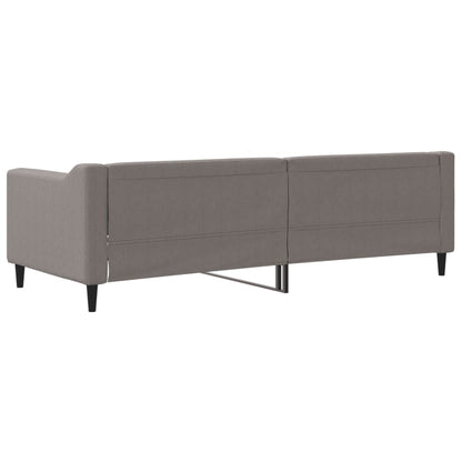 Sofá-cama 80x200 cm tecido cinzento-acastanhado