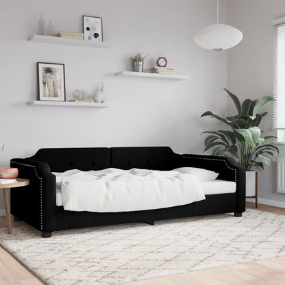 Sofá-cama 80x200 cm tecido preto