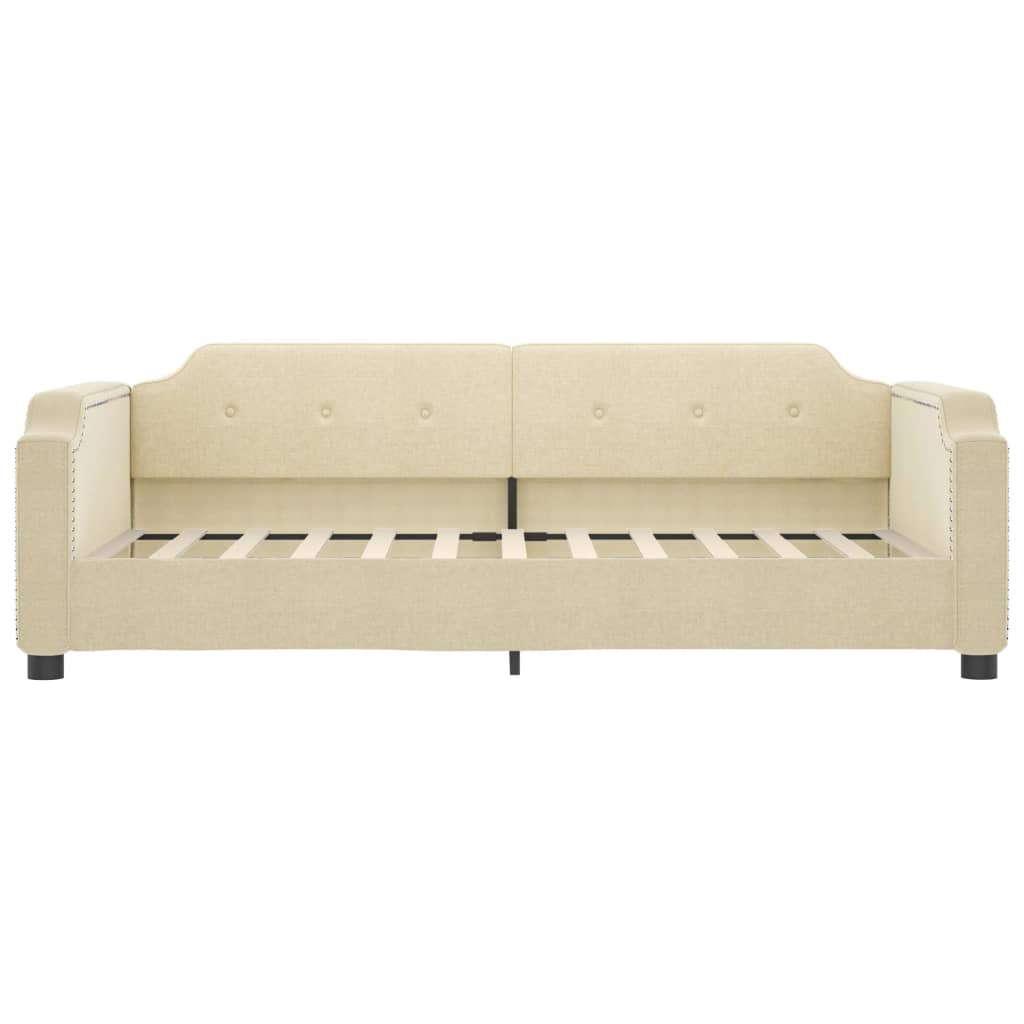 Sofá-cama 80x200 cm tecido cor creme