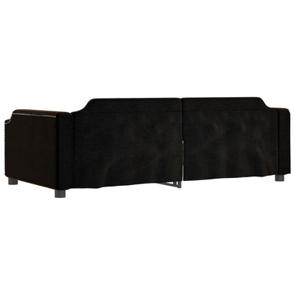 Sofá-cama 90x200 cm tecido preto